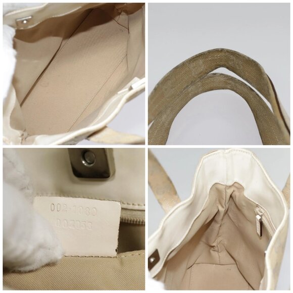 GUCCI GG Canvas Hand Bag Beige Silver 002 1080 Auth fm3872 - Picture 16 of 16